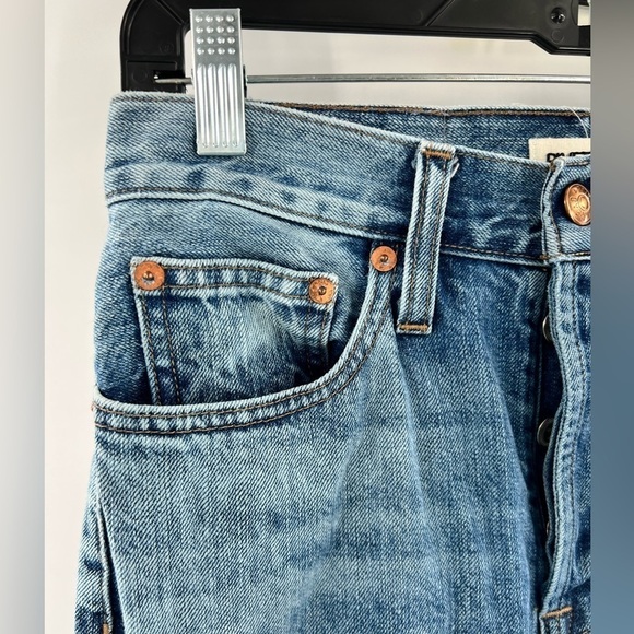 Rivet & Thread blue jeans straight leg size 25 button front - Picture 4 of 12